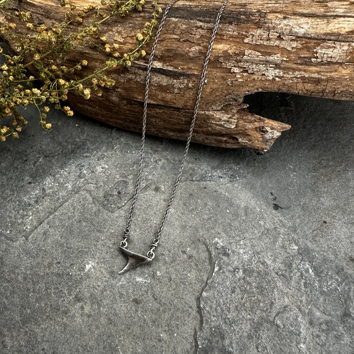 Sterling Silver Rose Thorn Necklace