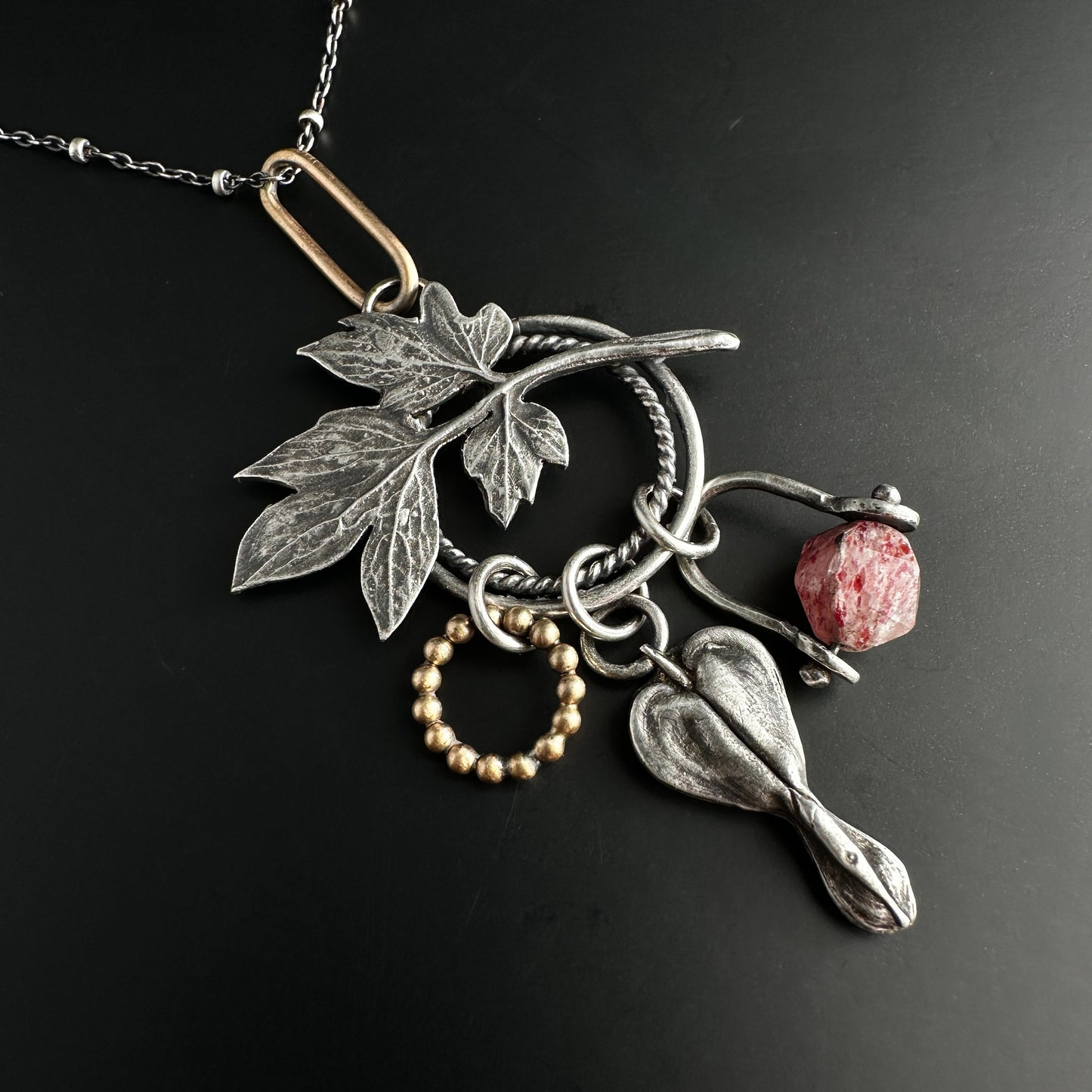 Bleeding Heart Charm Necklace