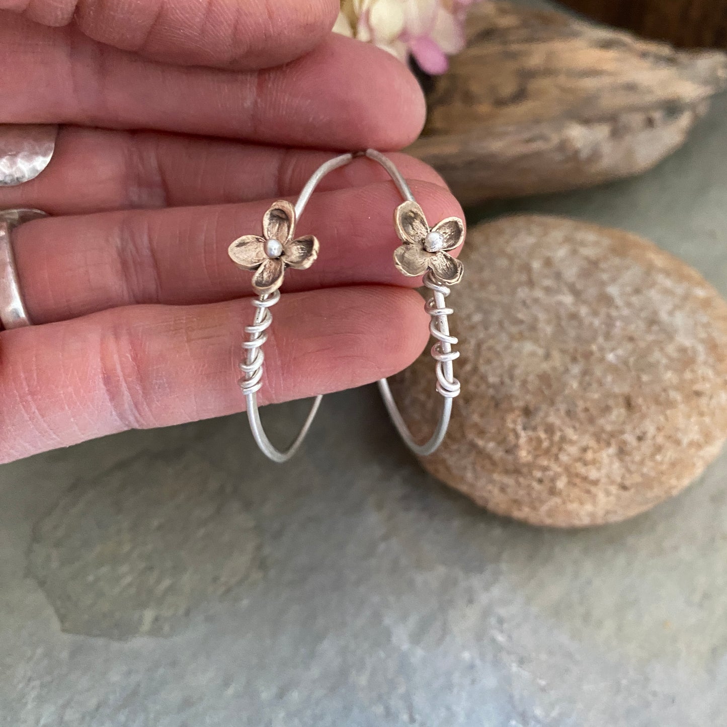 Where Lilacs Bloom Hoop Earrings