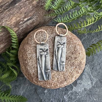 Deptford Pink Blossom Earrings | Sterling Silver & 14k Gold-Filled Hoops
