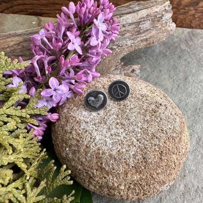 Peace and Love Studs