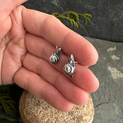 Sterling Silver Snail Post Earrings