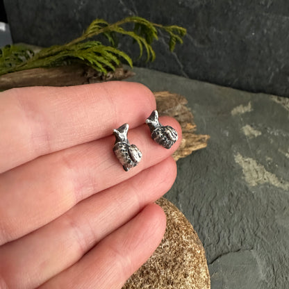 Sterling Silver Snail Post Earrings