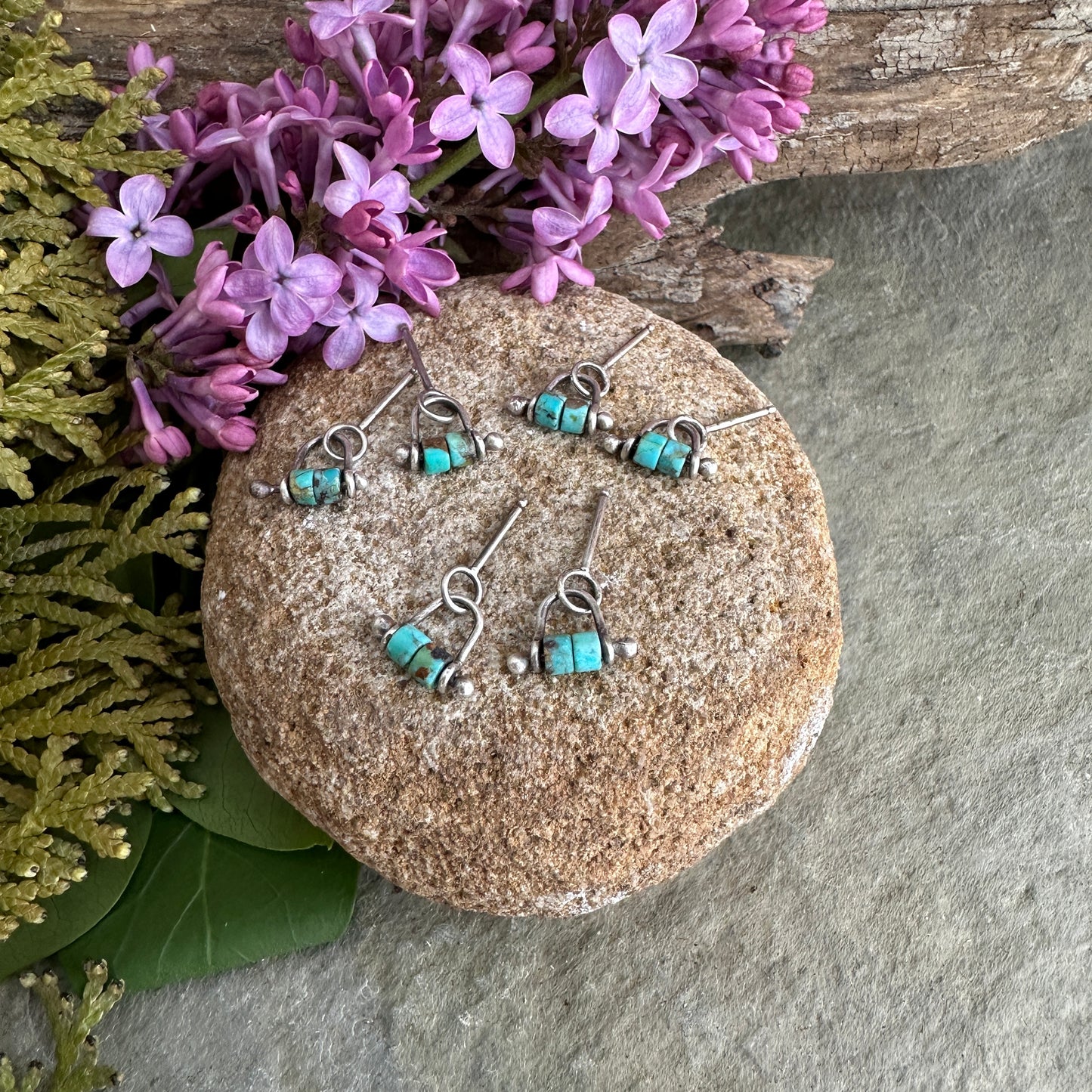 Stirrup Earrings - Turquoise