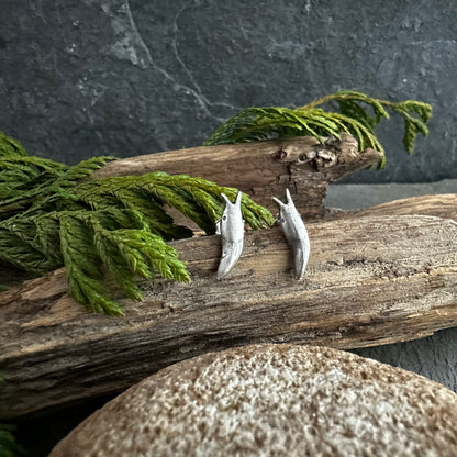 Sterling Silver Slug Post Earrings