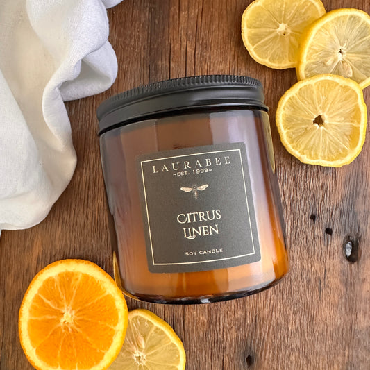 Citrus Linen Soy Candle