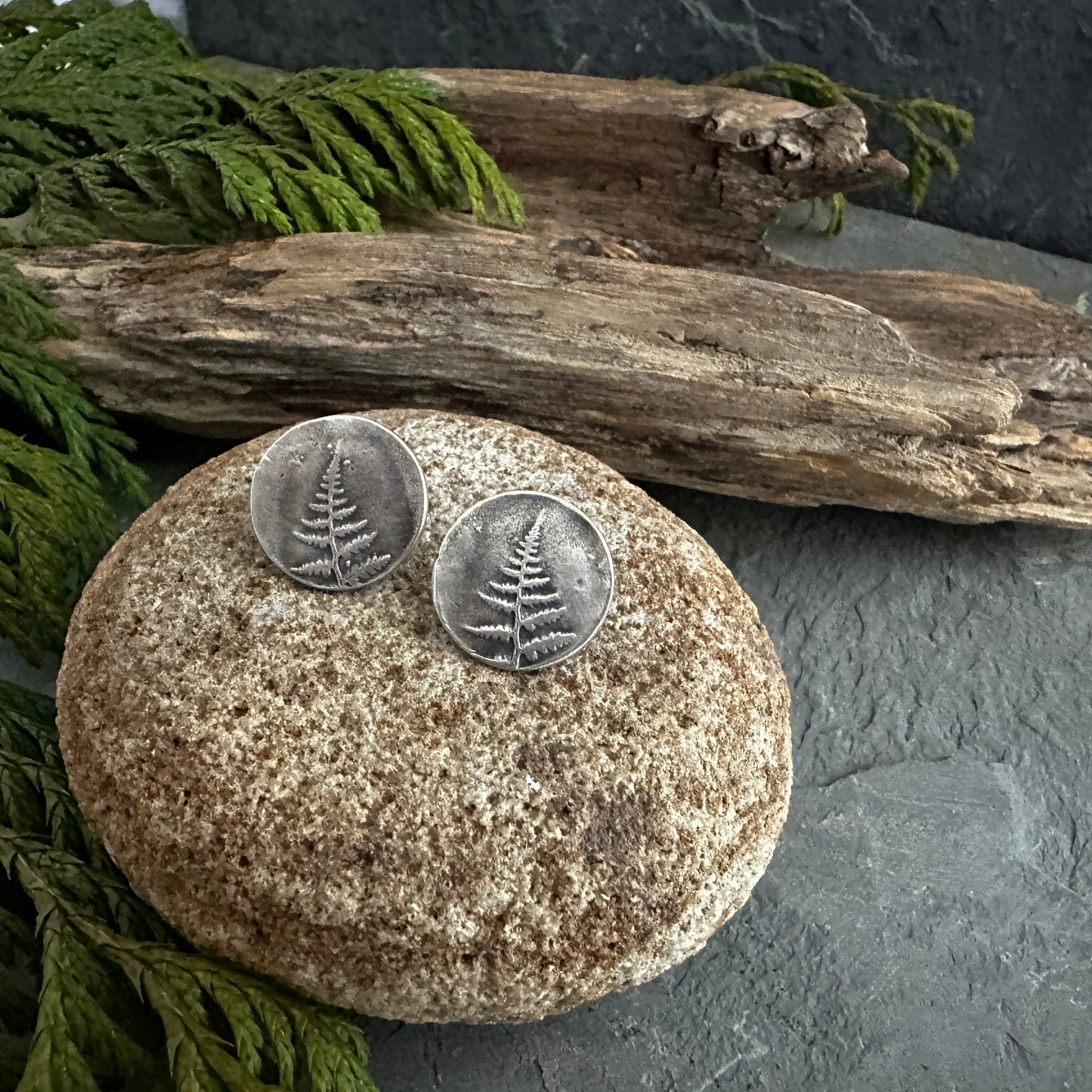 Sterling Silver Fern Earrings