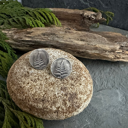 Sterling Silver Fern Earrings