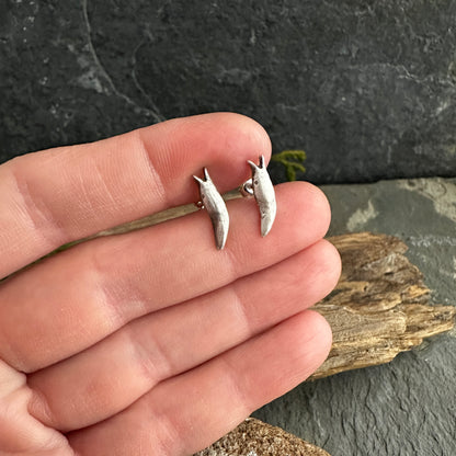 Sterling Silver Slug Post Earrings