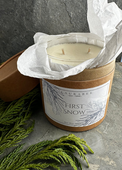 Rock Glass 100% Soy Wax Candle in Kraft Gift Tube