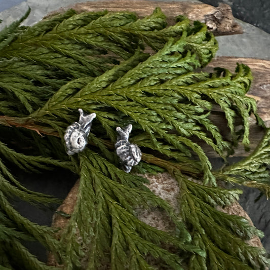 Sterling Silver Snail Post Earrings