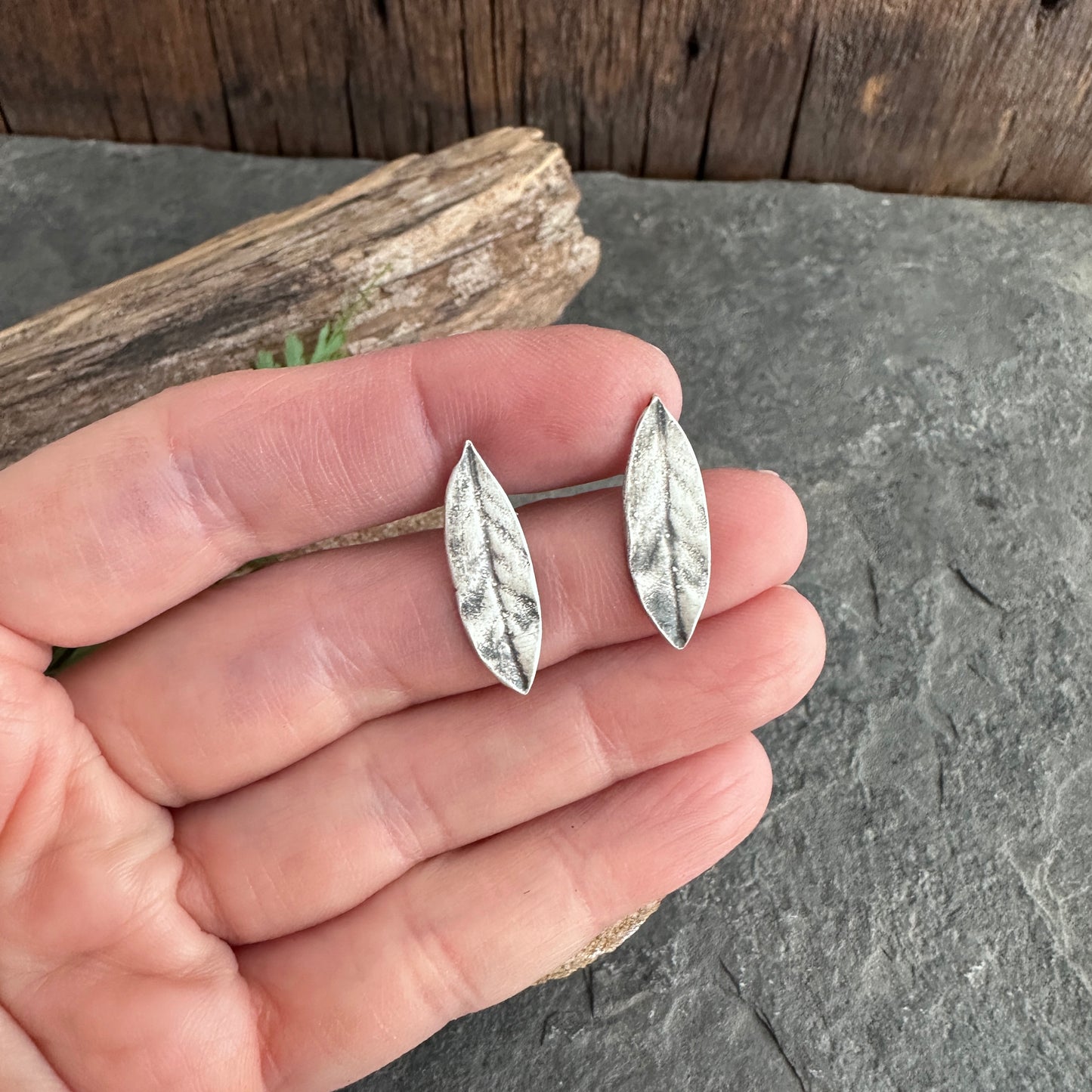Olive Leaf Studs