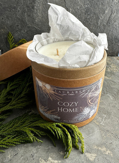 Rock Glass 100% Soy Wax Candle in Kraft Gift Tube