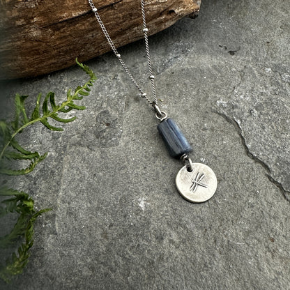 Dragonfly Necklace with Blue Kyanite