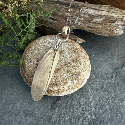 Bronze Dobsonfly Wing Necklace