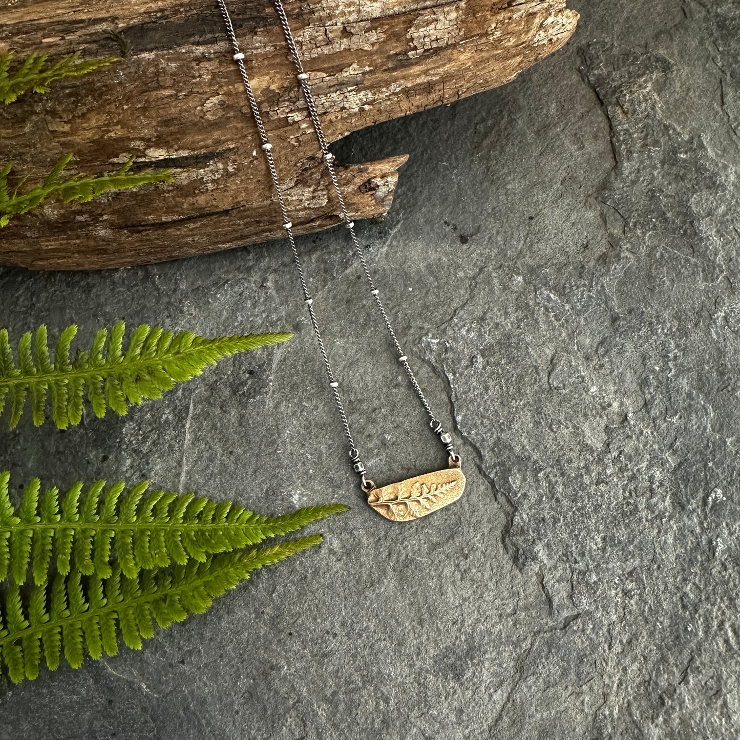 Bronze Fern Necklace
