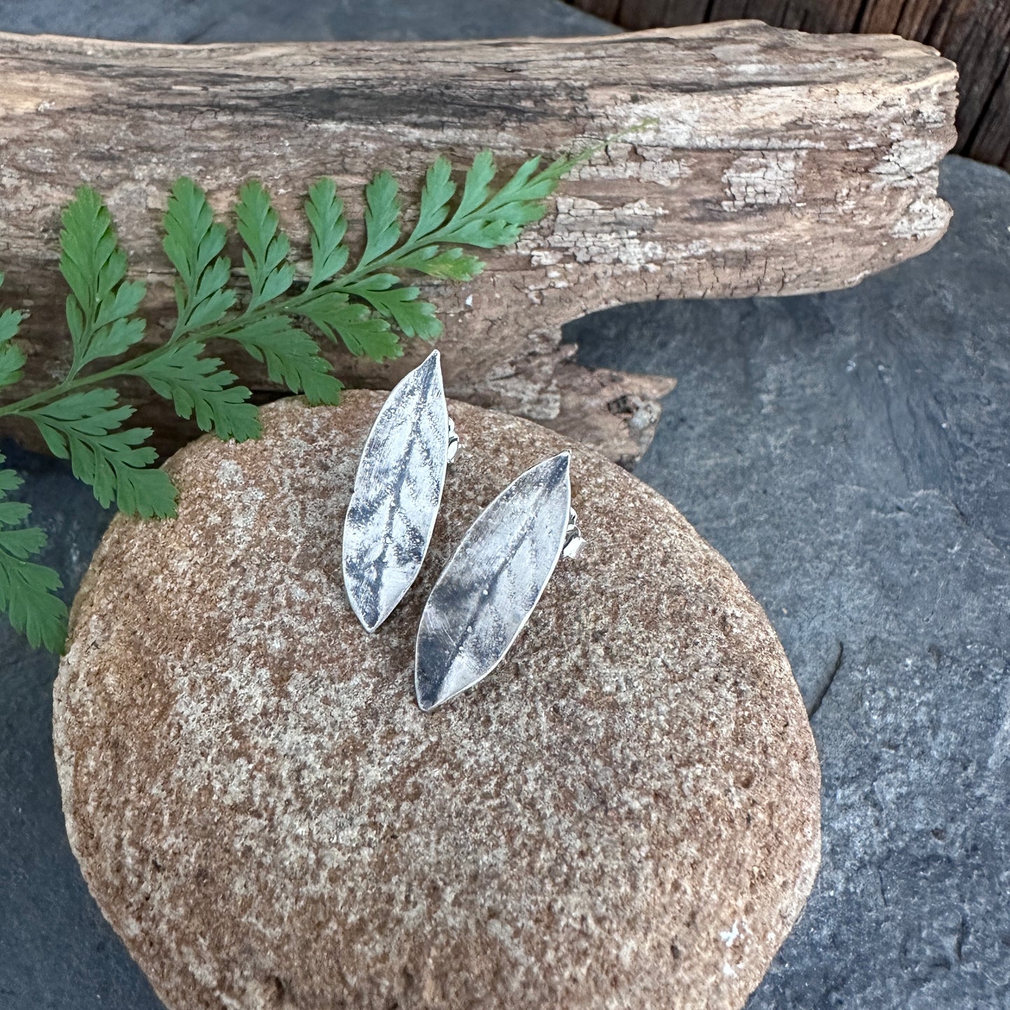 Olive Leaf Studs
