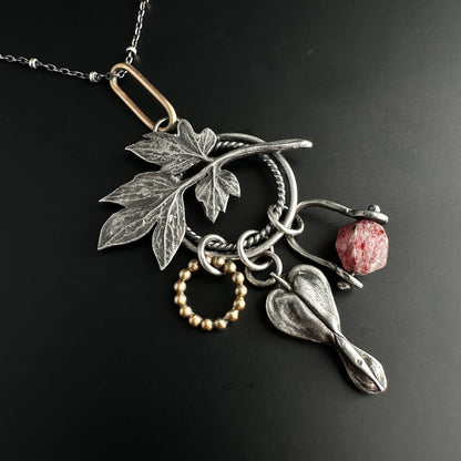 Bleeding Heart Charm Necklace