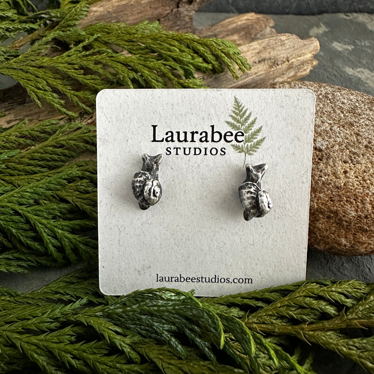 Sterling Silver Snail Post Earrings