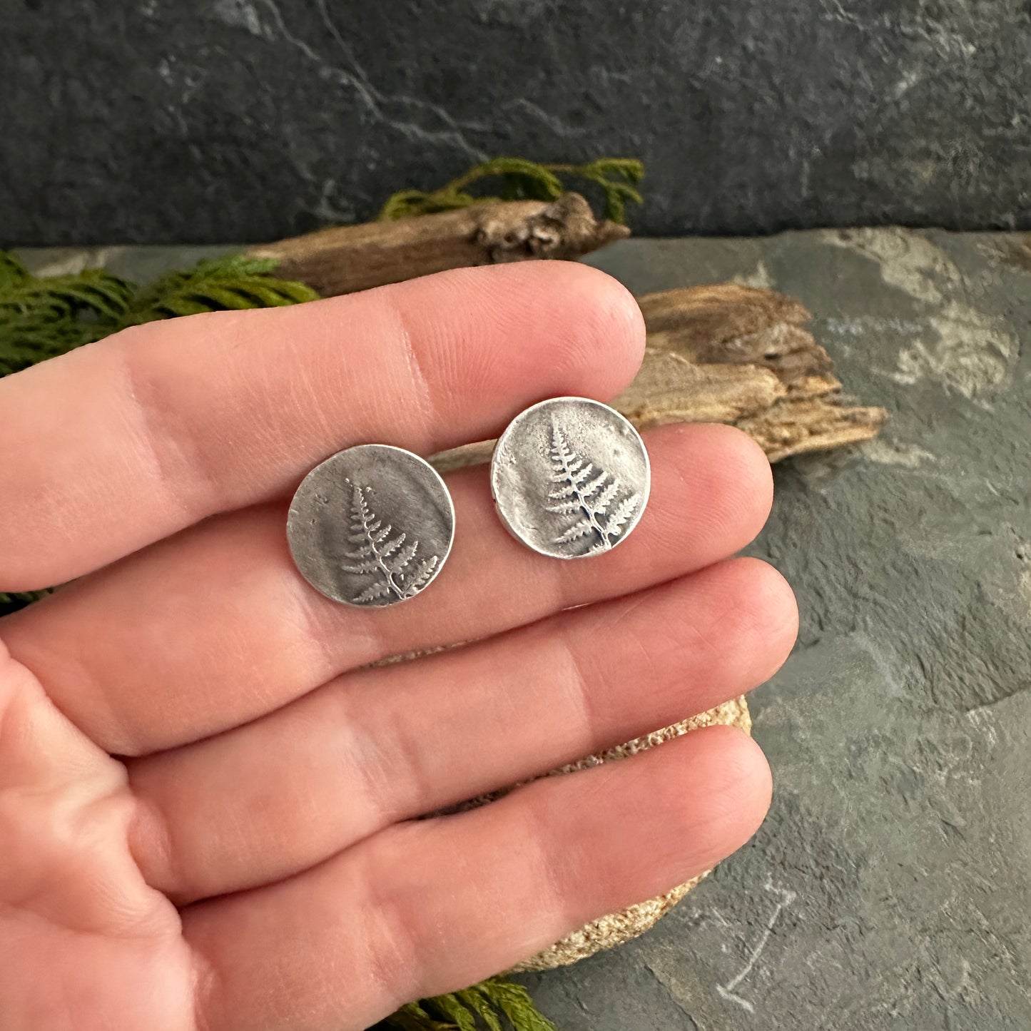 Sterling Silver Fern Earrings