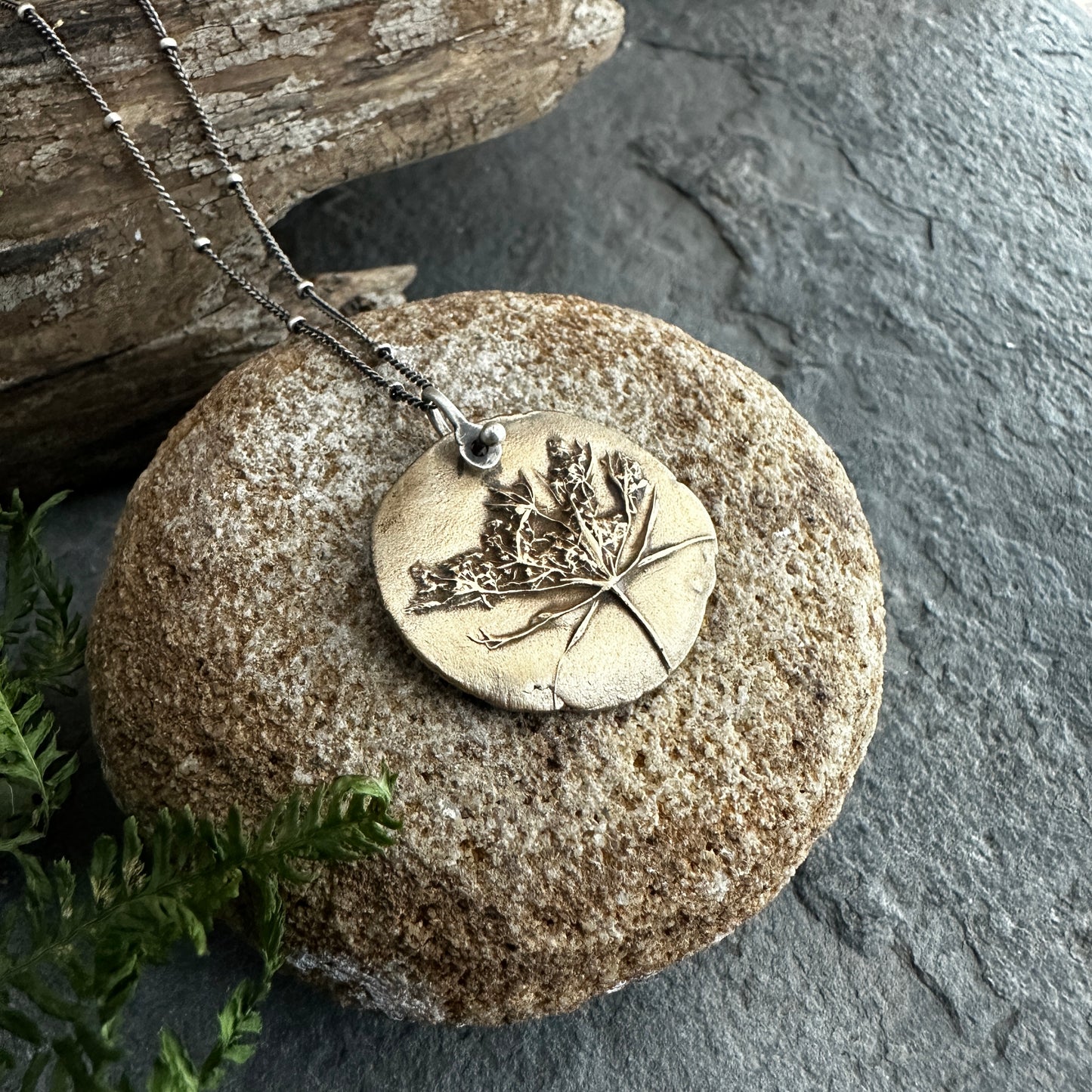 Bronze Queen Anne’s Lace Necklace