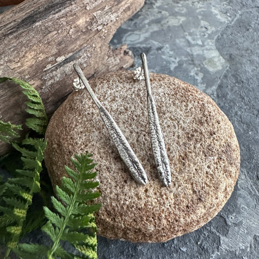 Rosemary Leaf Earrings | Sterling Silver Botanical Posts