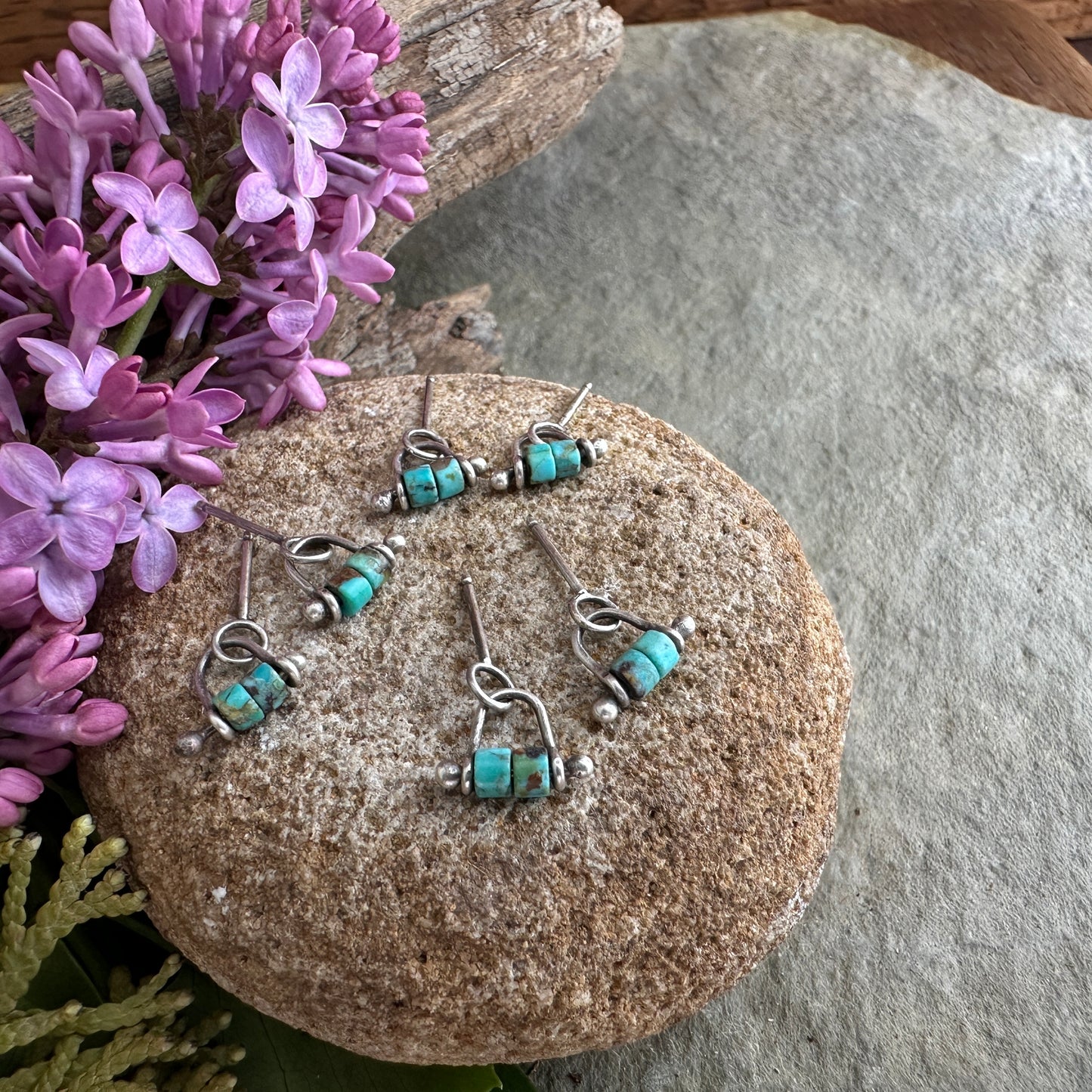 Stirrup Earrings - Turquoise