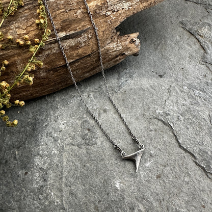 Sterling Silver Rose Thorn Necklace
