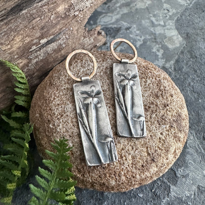 Deptford Pink Blossom Earrings | Sterling Silver & 14k Gold-Filled Hoops