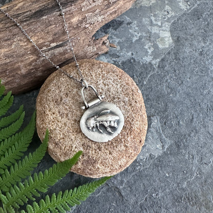 The Gatherer | Sterling Silver Honey Bee Necklace
