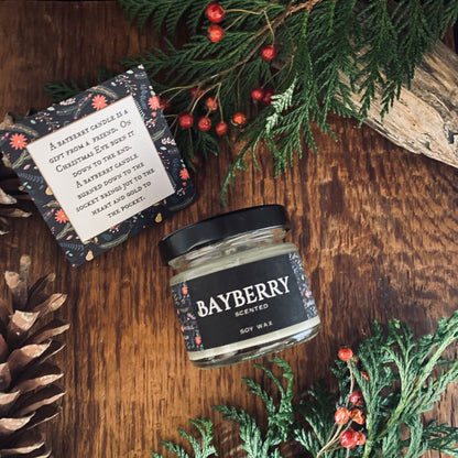 Bayberry Scented Soy Candle with Poem