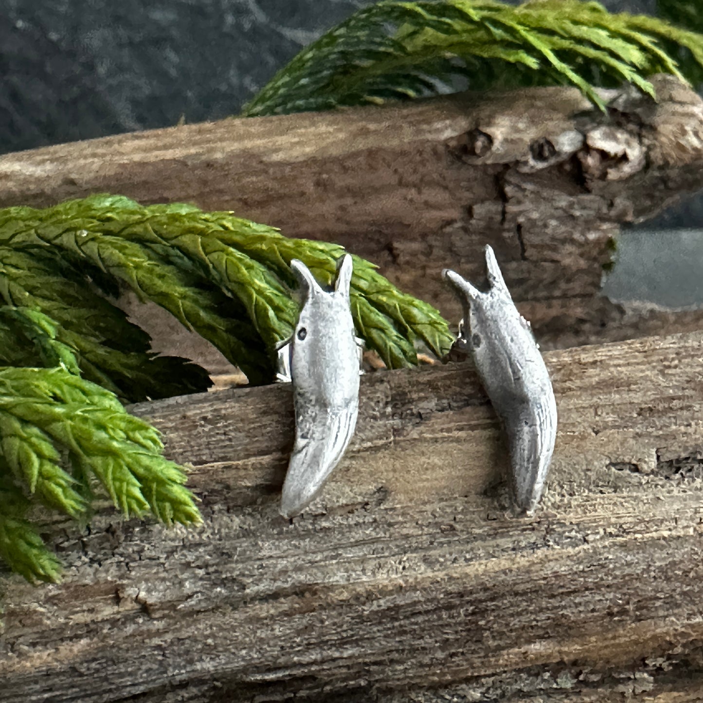 Sterling Silver Slug Post Earrings