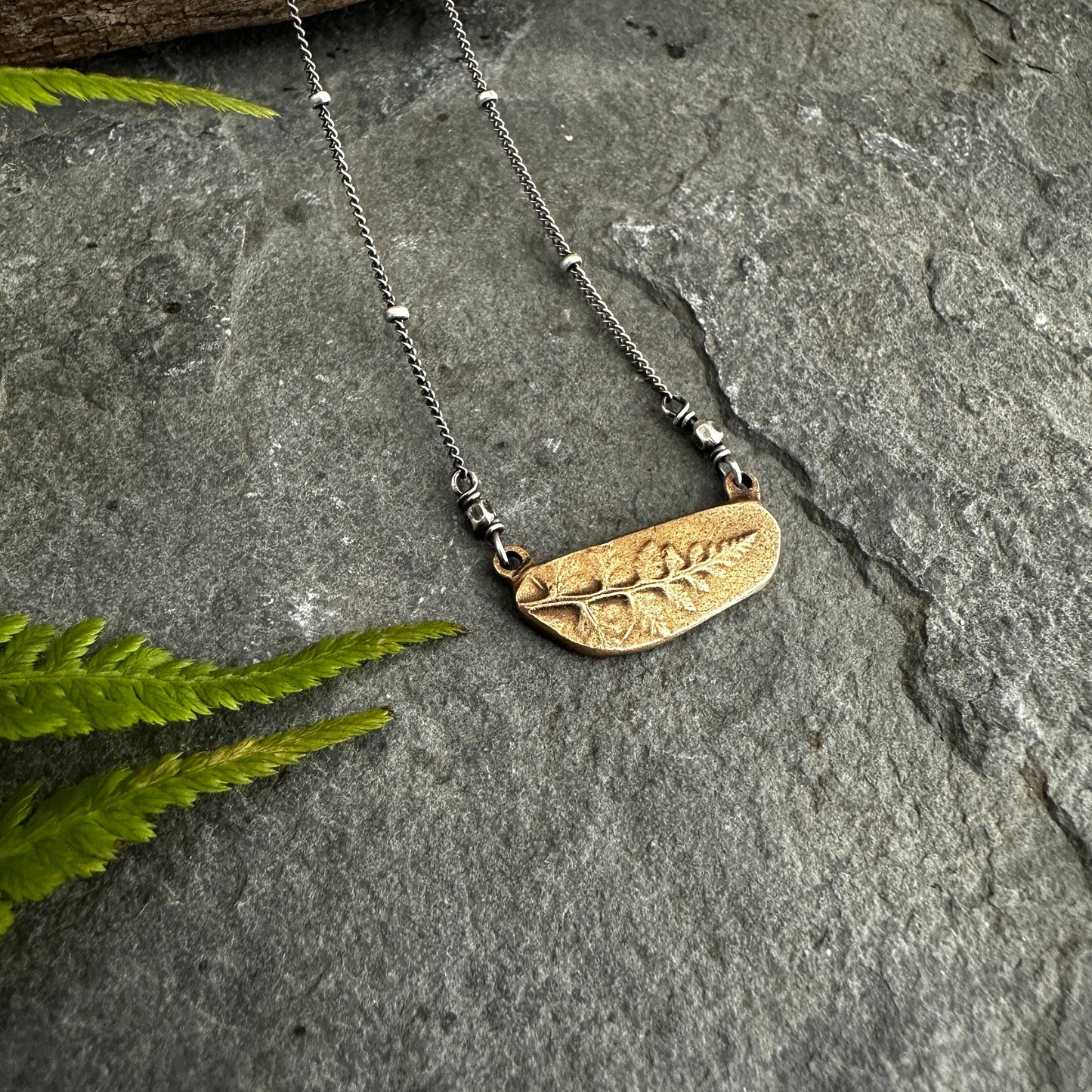 Bronze Fern Necklace