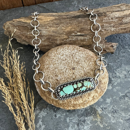Skyward Choker | Hubei Turquoise & Sterling Silver Handmade Choker Necklace