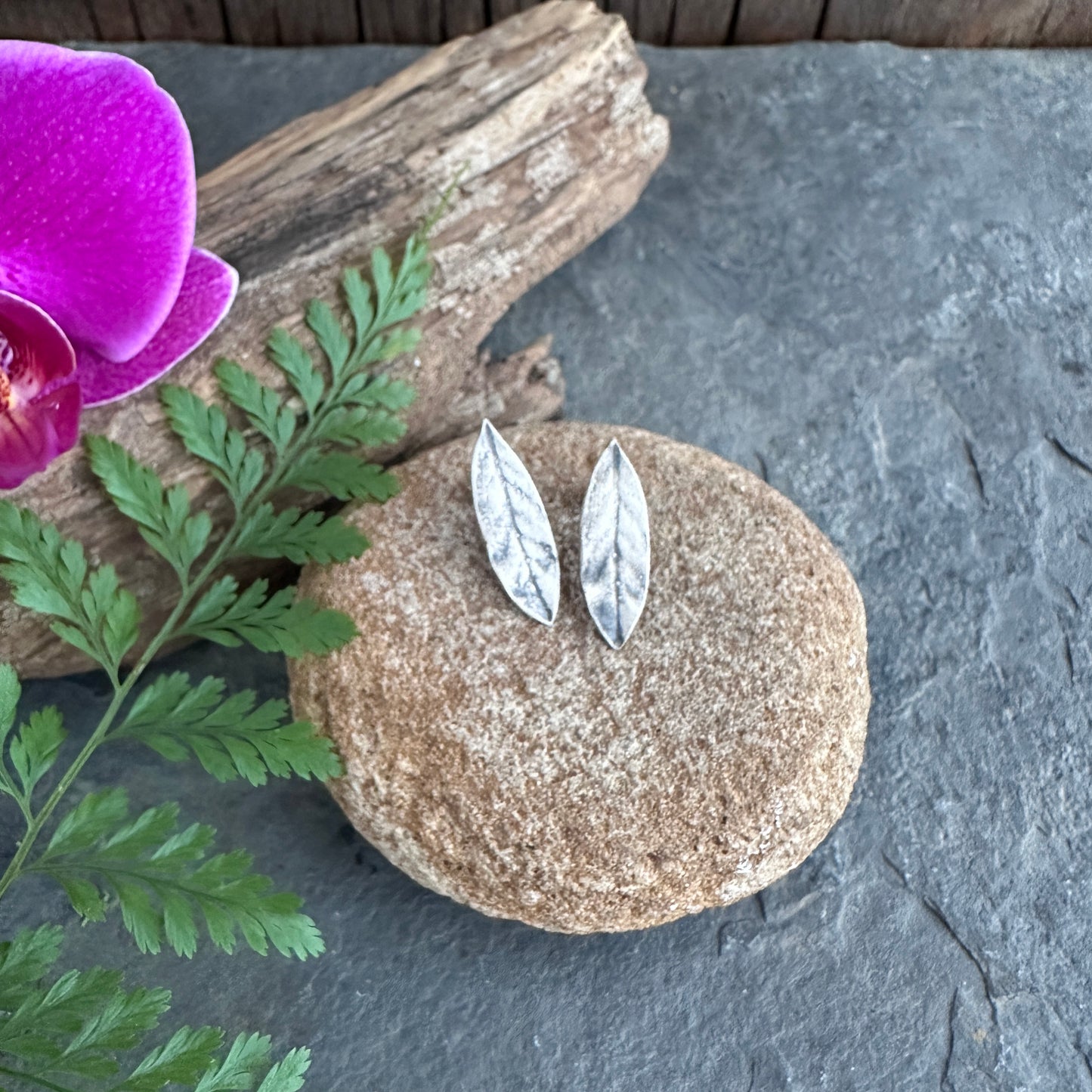 Olive Leaf Studs