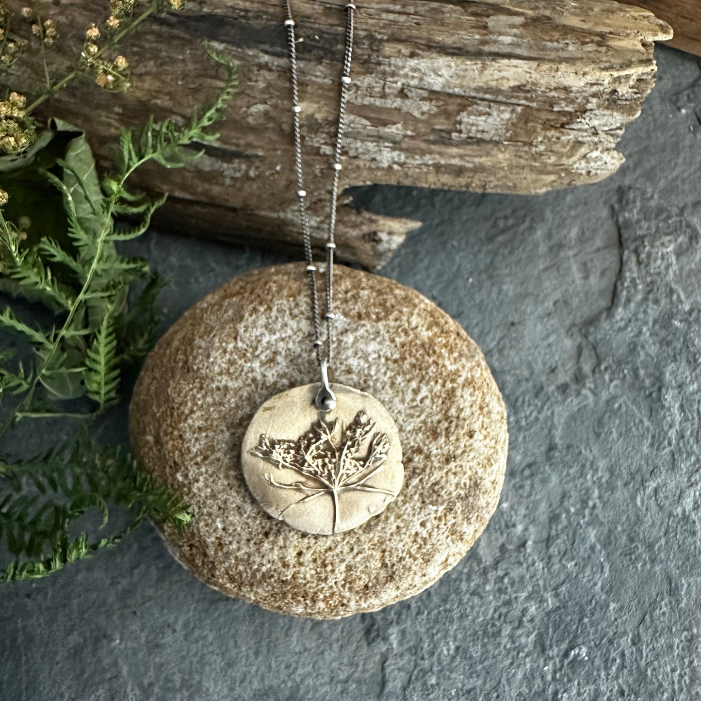 Bronze Queen Anne’s Lace Necklace